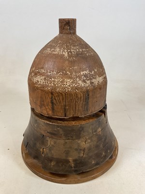 Lot 109 - A rare 19th century wooden bell mould, height...