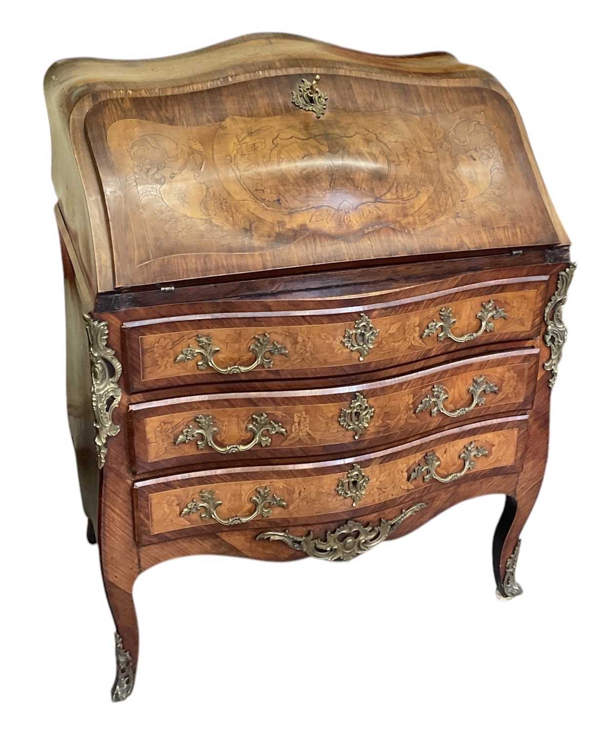 Lot 2 - A late 19th century French kingwood and...