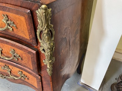 Lot 2 - A late 19th century French kingwood and...