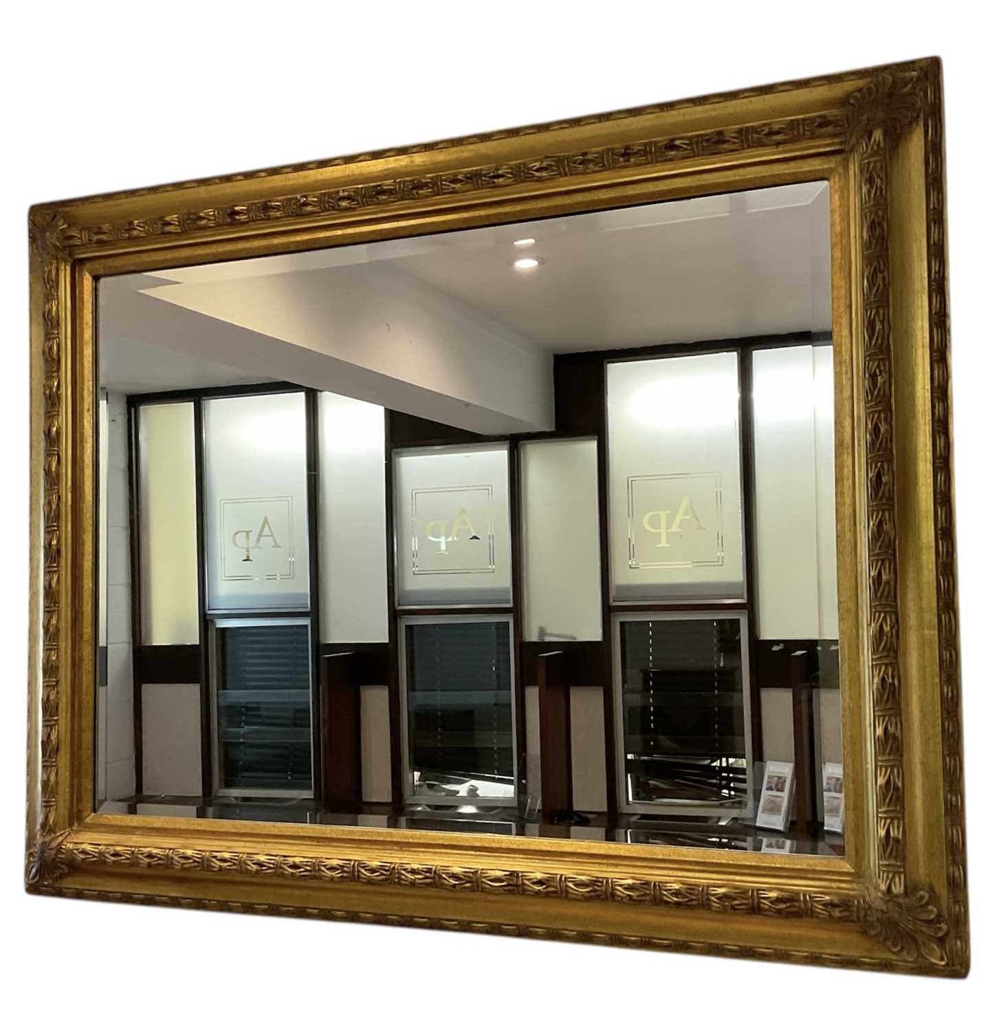 Lot 41 - A large modern rectangular gilt framed...