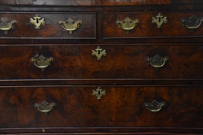 Lot 2247 - An 18th century walnut chest on chest, with...