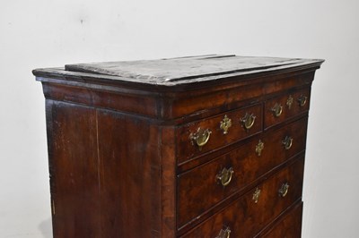 Lot 2247 - An 18th century walnut chest on chest, with...