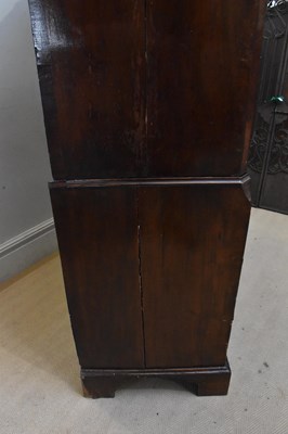 Lot 2247 - An 18th century walnut chest on chest, with...