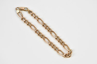 Lot 236 - A 9ct curb link bracelet, approximate weight 7....