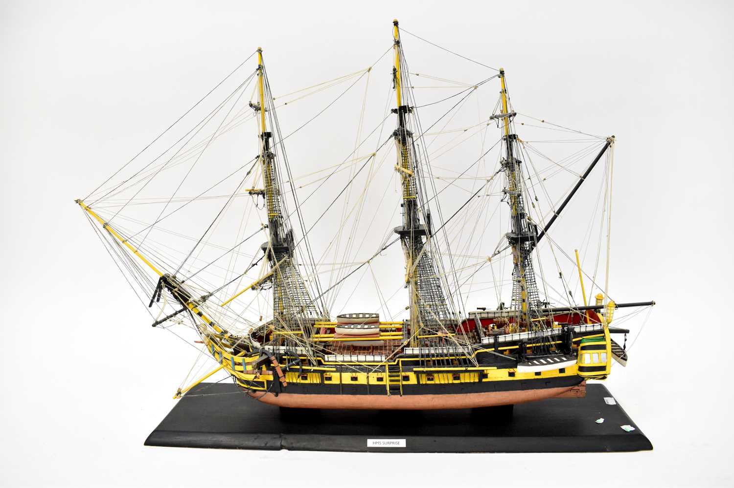 Lot 317 - A scratch-built model of HMS Surprise,...