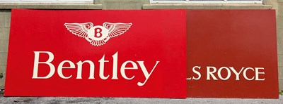 Lot 1350 - A huge pair of Bentley/Rolls Royce signs...