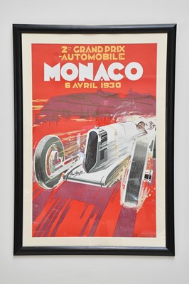 Lot 1349 - AFTER ROBERT FALCUCCI; Monaco Grand Prix 1930,...
