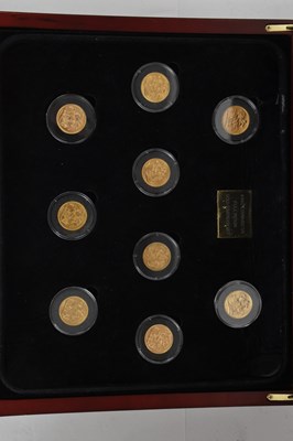 Lot 1669 - An Edward VII full reign gold sovereign set...