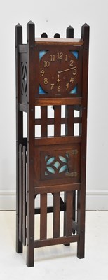 Lot 1024 - An Arts and Crafts American oak longcase clock...
