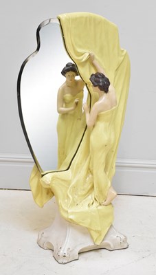 Lot 412 - GOLDSCHEIDER; a painted Art Nouveau figural...