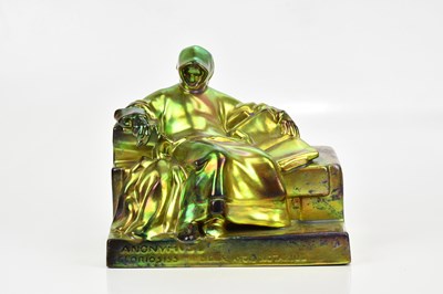 Lot 542 - ZSOLNAY PECS; an Eosin glazed figure,...