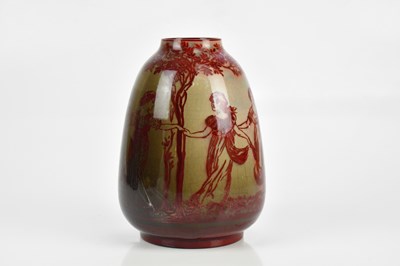 Lot 471 - BERNARD MOORE; a flambé vase, decorated with...