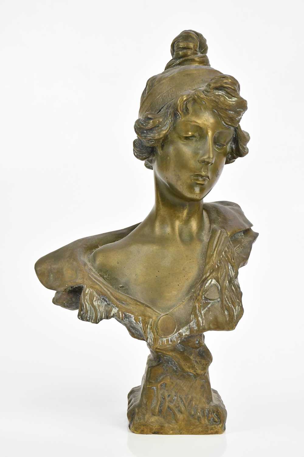Lot 56 - EMMANUEL VILLANIS (1858-1940); a bronze bust, '...