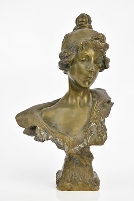 Lot 56 - EMMANUEL VILLANIS (1858-1940); a bronze bust...