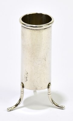 Lot 2572 - A Chinese white metal cylindrical toothpick...