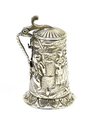 Lot 2575 - A modern Dutch novelty silver model stein,...