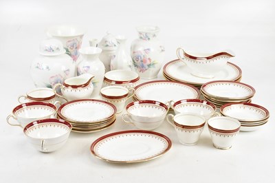 Lot 232 - AYNSLEY; a four piece teaset, fruit bowls and...