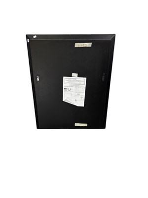 Lot 40 - A modern rectangular wall mirror with bevelled...