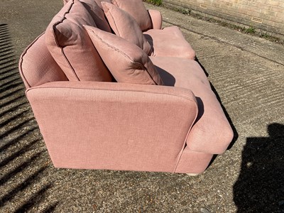 Lot 4 - LOAF; a pale pink upholstered Smithy type...