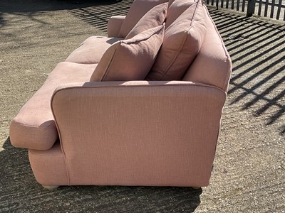 Lot 4 - LOAF; a pale pink upholstered Smithy type...