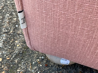 Lot 4 - LOAF; a pale pink upholstered Smithy type...