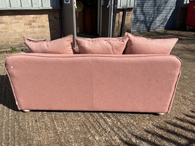 Lot 4 - LOAF; a pale pink upholstered Smithy type...