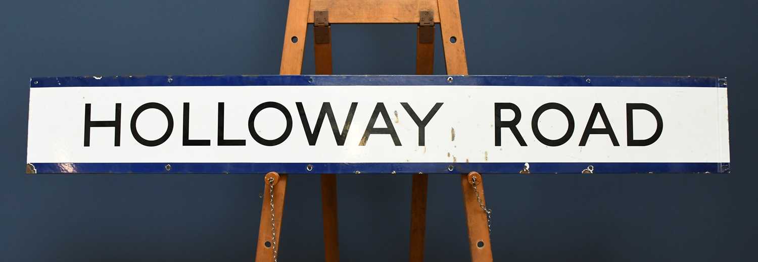 Lot 19 - A vintage vitreous enamel railway sign,...