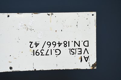 Lot 19 - A vintage vitreous enamel railway sign,...