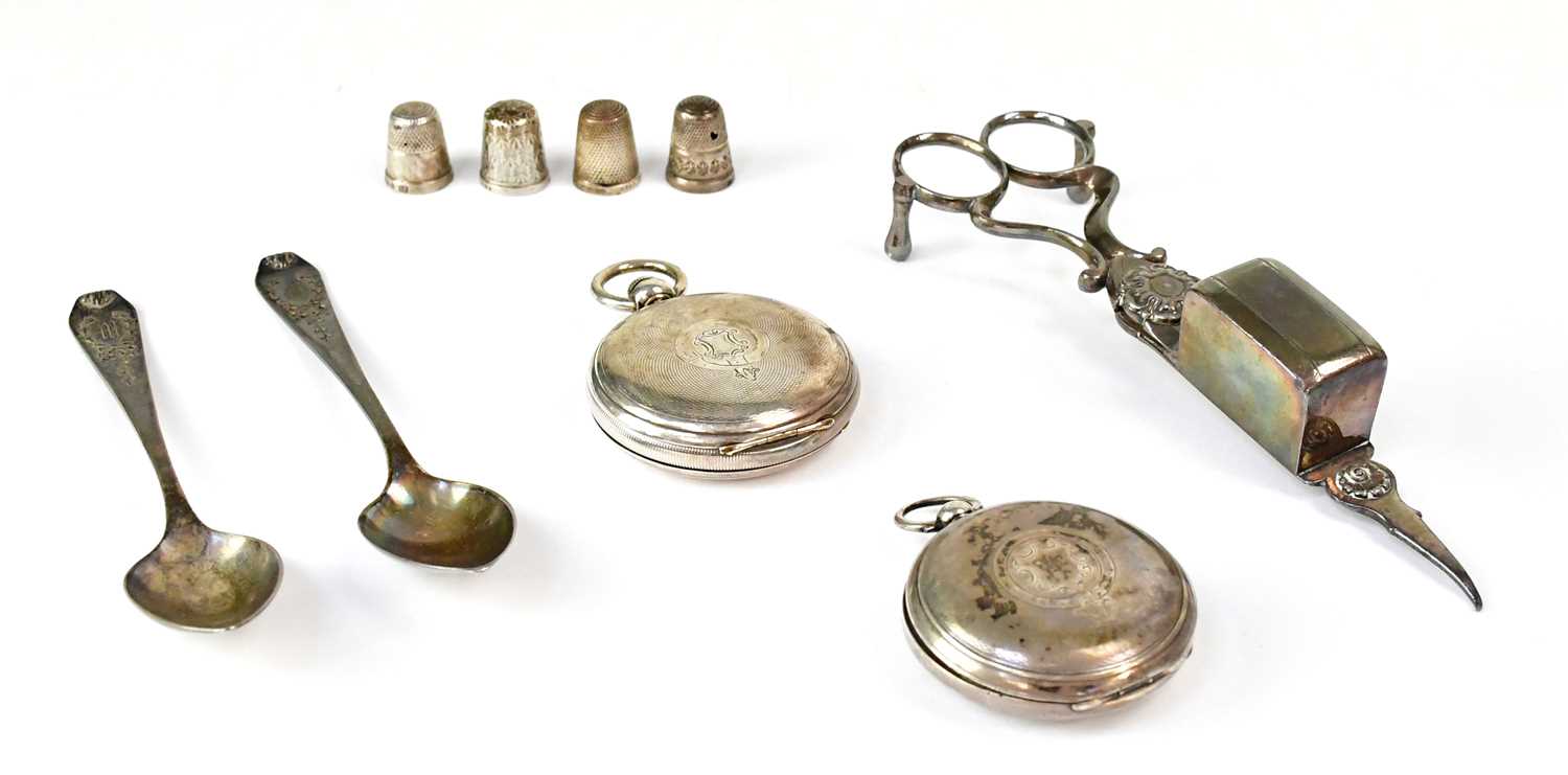 Lot 592 - A hallmarked silver full hunter pocket watch...
