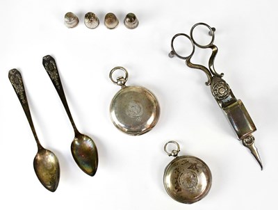 Lot 592 - A hallmarked silver full hunter pocket watch...