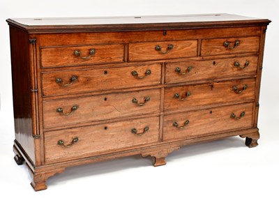 Lot 45 - A Georgian mahogany Lancashire mule chest, the...