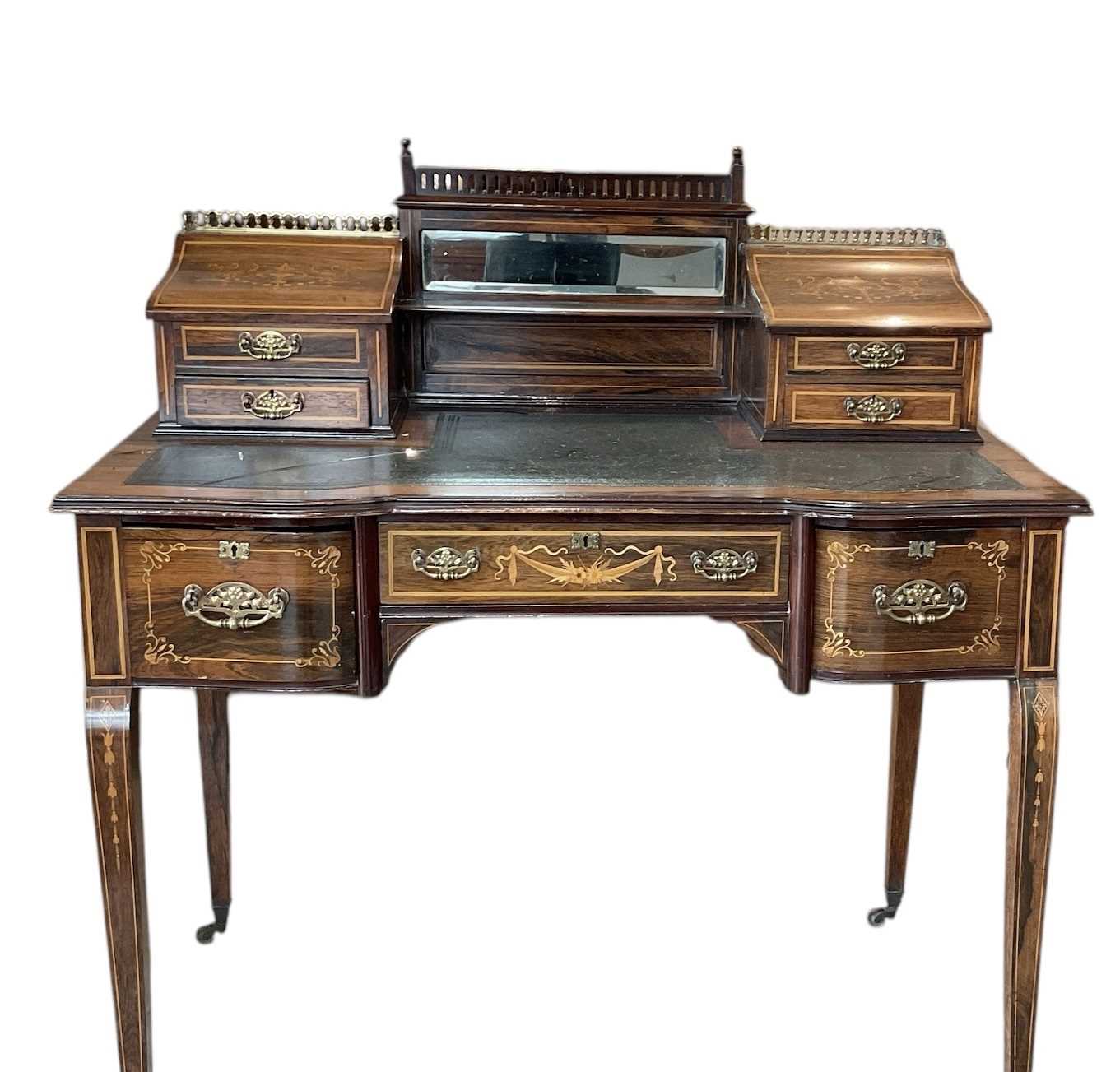 Lot 15 - An early 20th century Edwardian rosewood and...