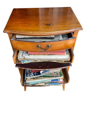 Lot 2210 - An Edwardian mahogany bowfront music chest,...