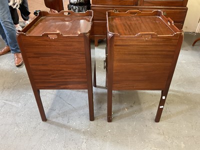 Lot 6 - A pair of reproduction mahogany Georgian style...