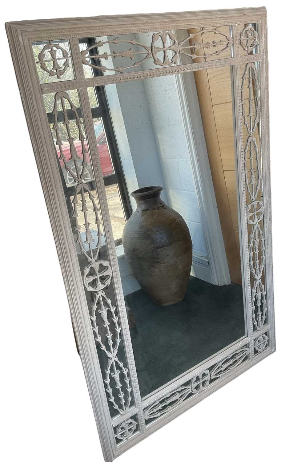 Lot 42 - A modern French style white painted...