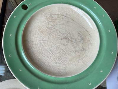 Lot 211 - SUSIE COOPER; a breakfast set decorated with...