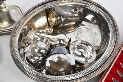 Lot 1025 - A collection of assorted silver plate,...