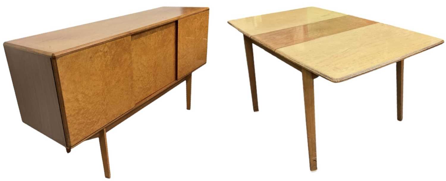 Lot 31 - A mid century satinwood veneered sideboard and...