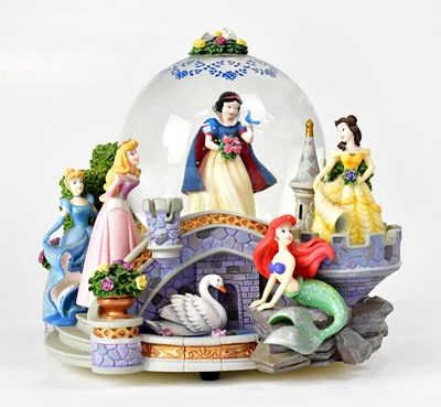 Lot 508 - DISNEY; a Disney Princess musical snow globe,...