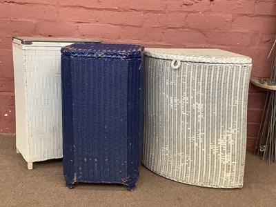 Lot 2240 - LLOYD LOOM; three washing baskets, height of...
