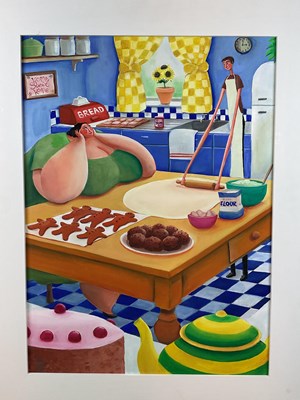 Lot 396 - SARAH JANE SZIKORA; oil on board, 'Gingerbread...