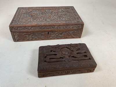 Lot 31 - A mid-20th century Indian carved rectangular...