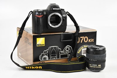 Lot 2485 - NIKON; a Nikon D70 DSLR camera, with a Nikon...