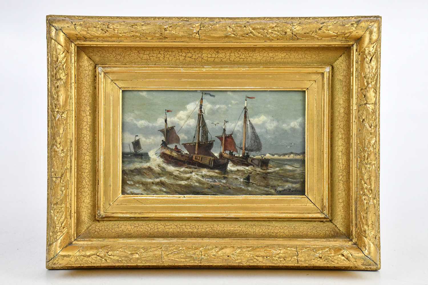 Lot 535 - AUGUSTE HENRI MUSIN (1852-1920); oil on board,...