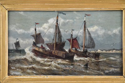 Lot 535 - AUGUSTE HENRI MUSIN (1852-1920); oil on board,...