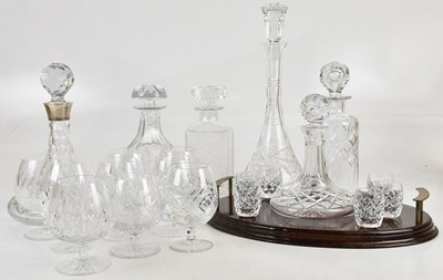 Lot 2397 - A silver mounted decanter, four further...