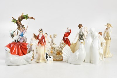 Lot 129 - Fourteen assorted ceramic figures including...