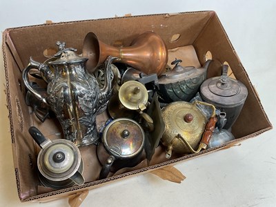 Lot 199 - A group of copper, glass and silver plate.