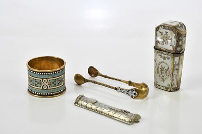 Lot 1367 - A Scandinavian sterling silver and enamel...