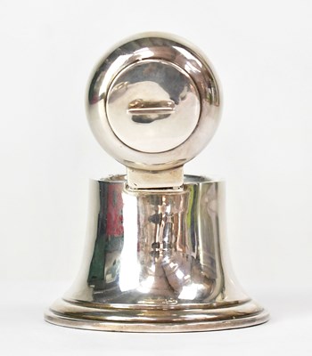 Lot 574 - A hallmarked silver loaded inkwell in the form...